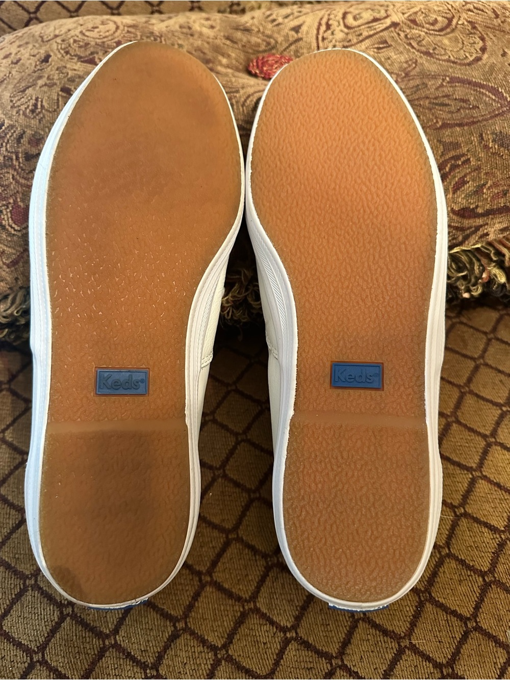 Keds White Leather Low-Top Lace-Up Sneakers - Picture 4 of 4